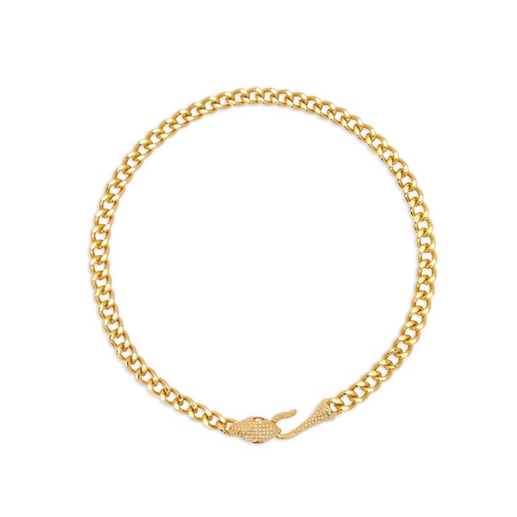 Oscar de la Renta
Snake Head chain-link necklace